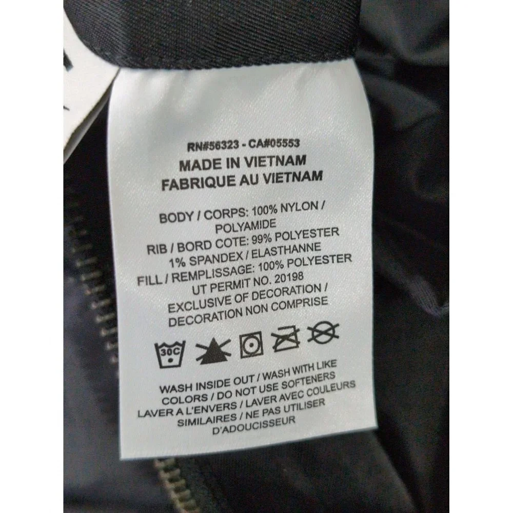 NIke Reversible Bomber Jacket Womens M‎ Black Loose Fit Full Zip